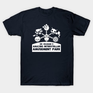 Dr. Eggman's Amazing Interstellar Amusement Park - Sillouette white T-Shirt